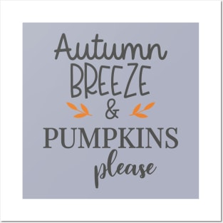 Autumn Breeze and Pumpkins Please Posters and Art